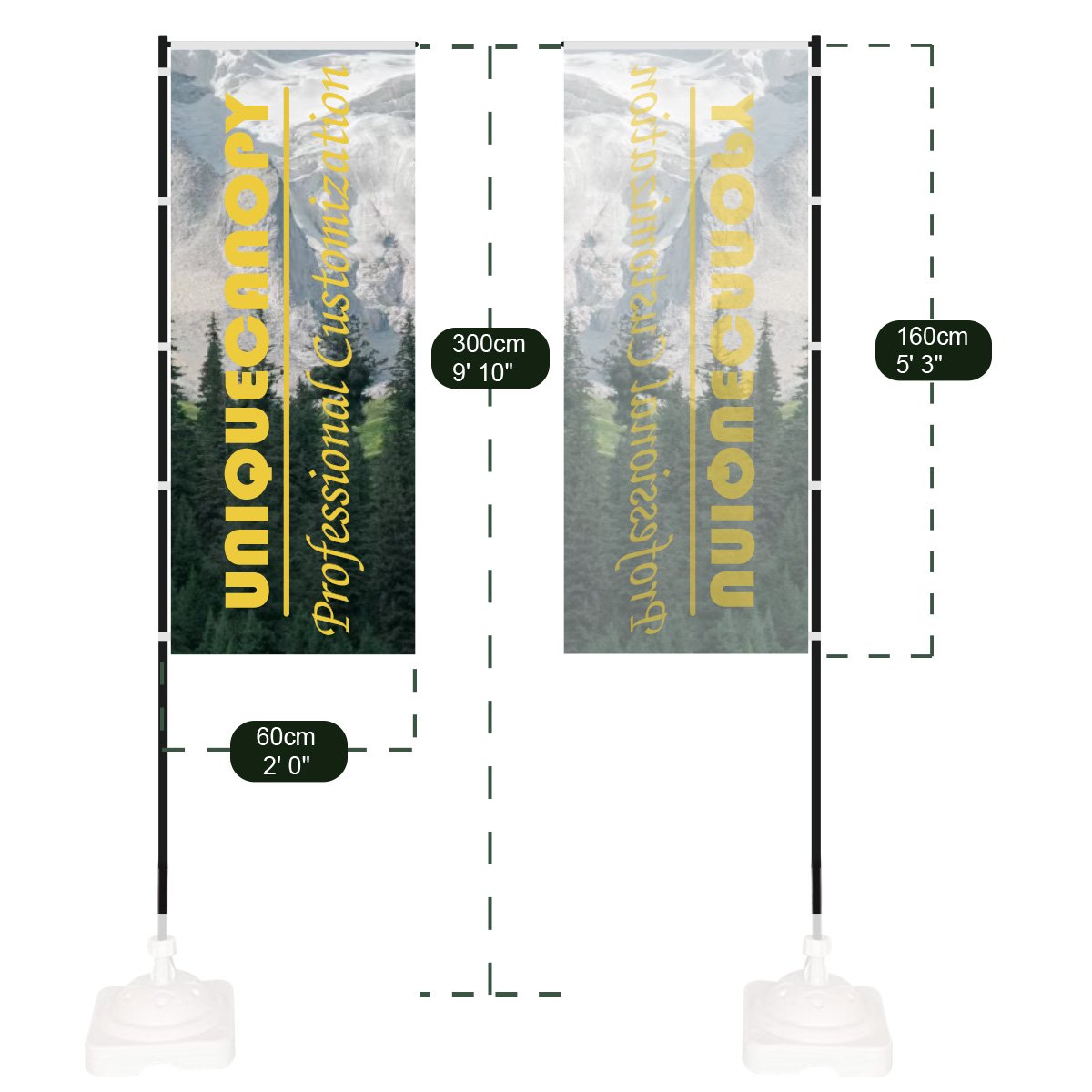 Custom Sky Flags for Grand Events & Branding | UNIQUECANOPY