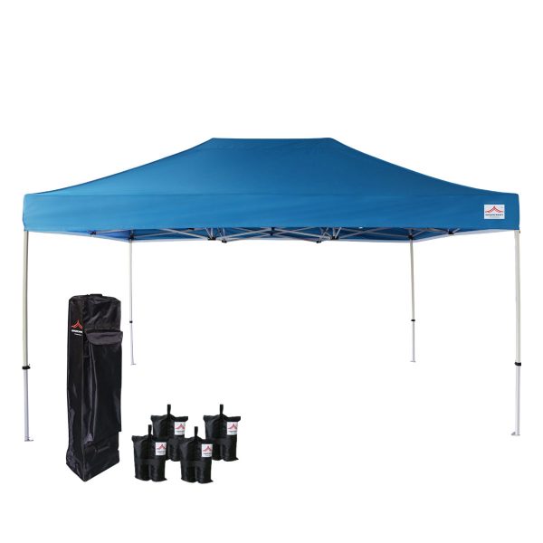 heavy duty sky blue pop up canopy 10x15