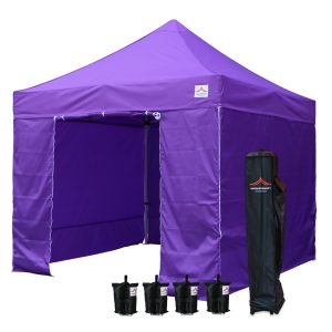 10x10 canopy with sides purple