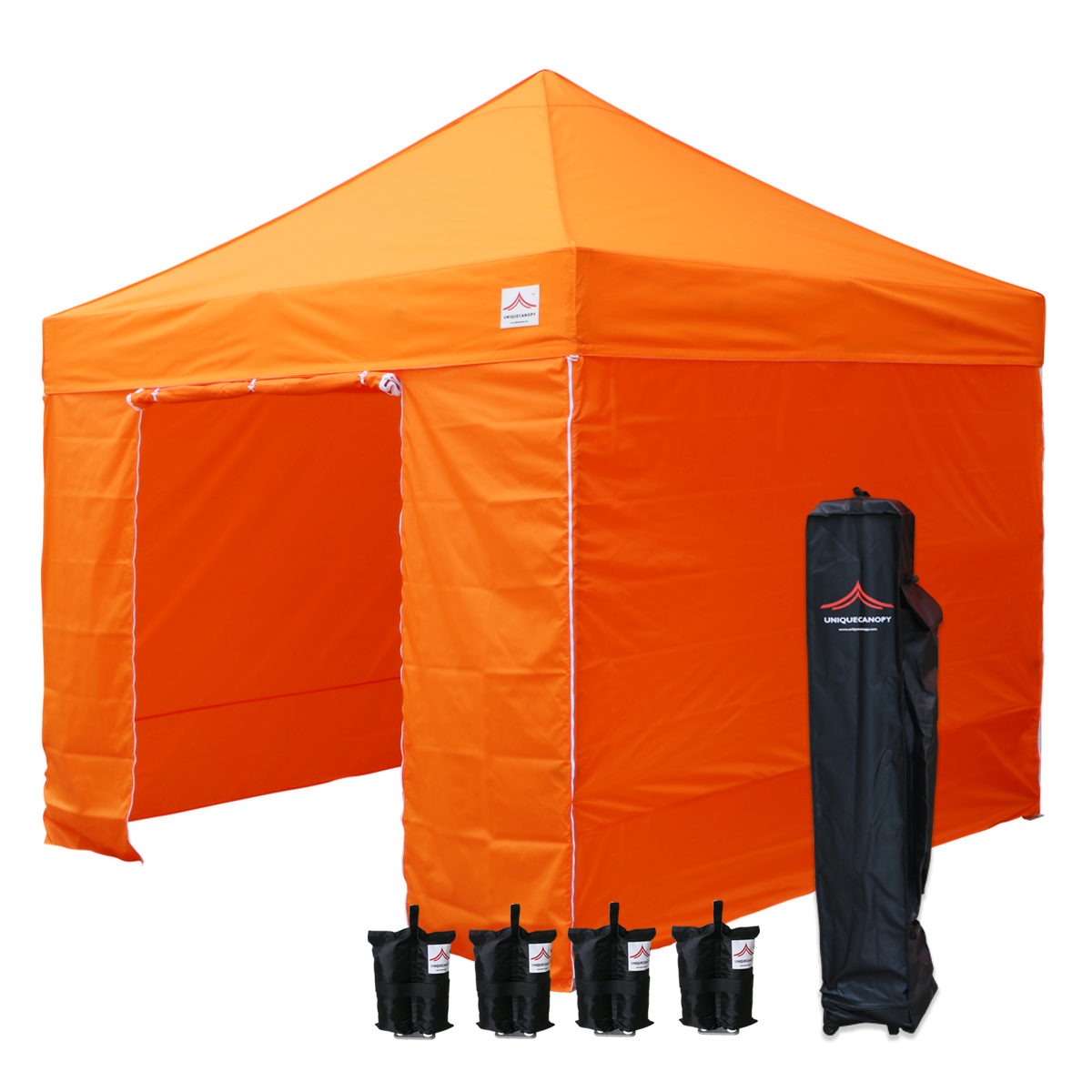 10x10 canopy tent with orange sides