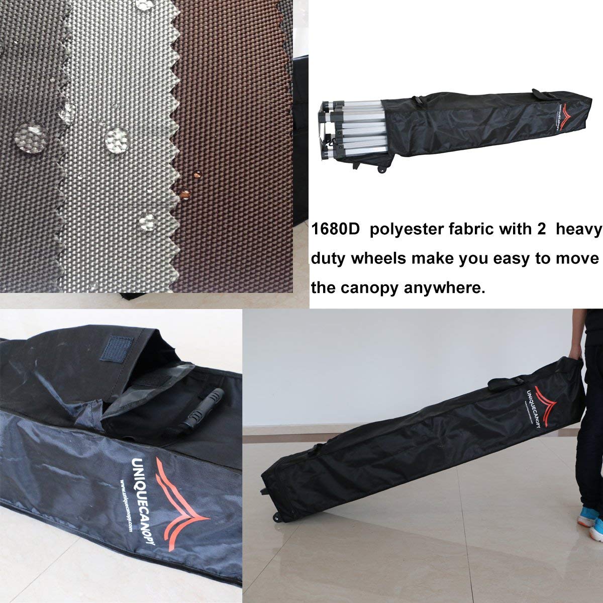 wheeled bag of 10x10 pop up canpy with side