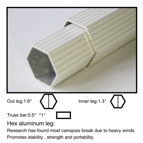 leg of 10x10 pop up canpy with side