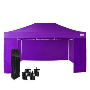 high quality 10x15 purple canopy tent with sides