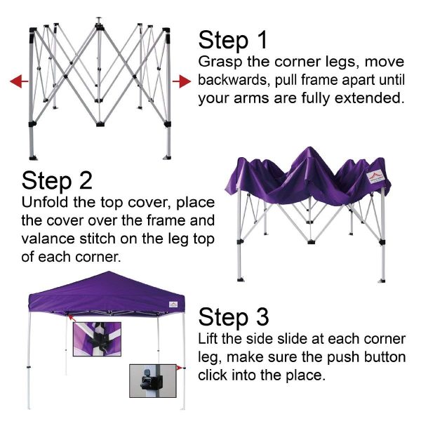 10x10 pop up canopy instant steps