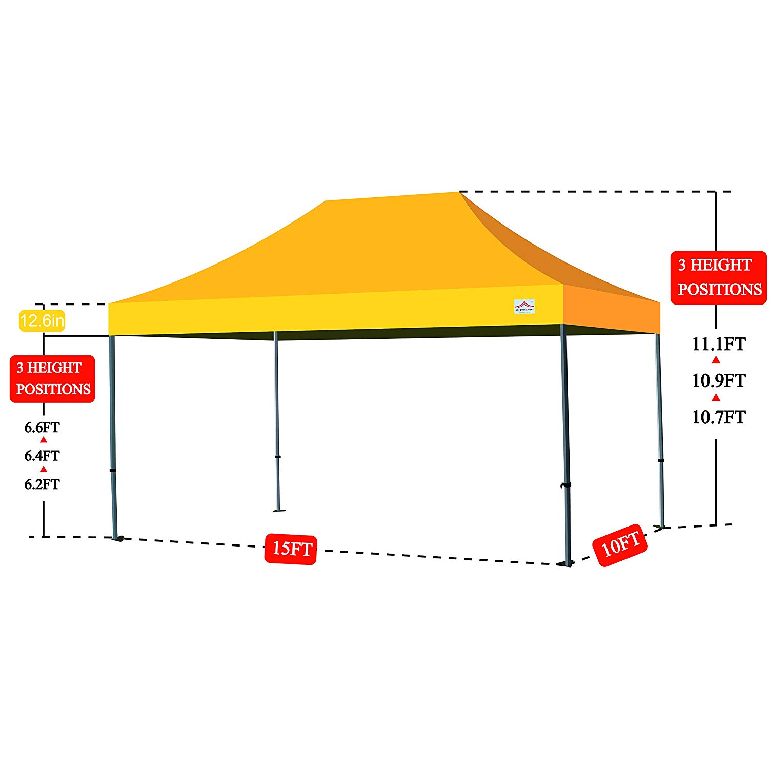 10x15 pop up canopy size