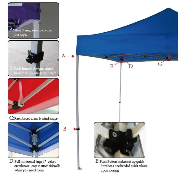 8x8 pop up canopy frame parts