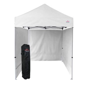 White 5x5 instant canopy tent with sides