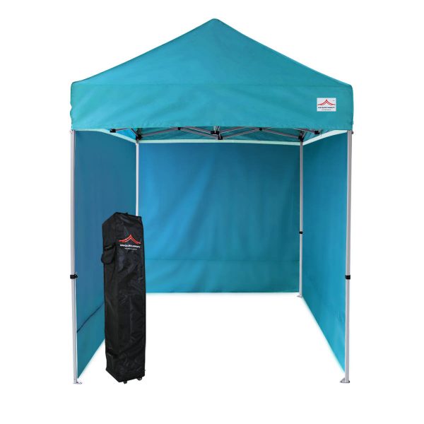 Sun shelter 5x5 waterblauw canopy tent with sidewalls