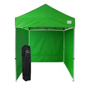 Pop up 5x5 canopy with sides green