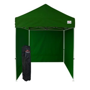 5x5 ez up canopy tent with sides moss green