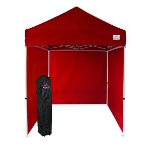 Rubinrot 5x5 enclosed pop up canopy tents