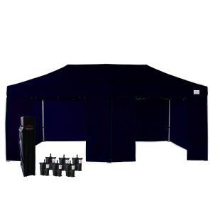 Navy blue enhanced 10 by 20 canopy instant ez up