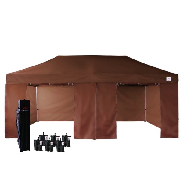 10x20 easy pop up canopy tent with sidewalls